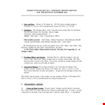 Corporate Meeting Minutes example document template