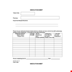 Medication Sheet Template example document template