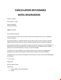 Cancel Hotel Reservation