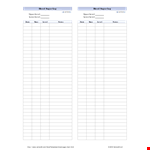 Sugar Blood Level Log Chart Template - Keep Track of Upper Levels example document template