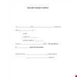 Money Receipt PDF Template for Tenant | Generate Clear and Professional Money Receipts example document template