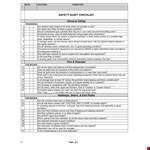 Safety Audit Checklist Template - Ensure Safety and Assess Conditions example document template