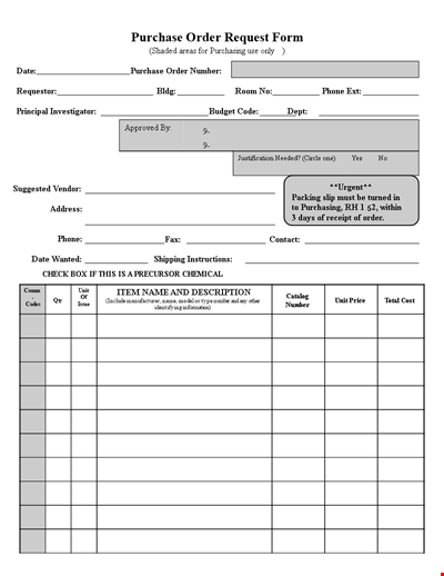 Download Purchase Order Template PDF | Fast Delivery & Easy Purchase Process