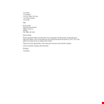 Short Resignation Letter In Doc example document template