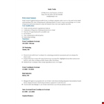 Event Coordinator Assistant Resume example document template