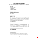 Short Assured Tenancy Agreement Template - House | Landlord & Tenant | Tenancy example document template