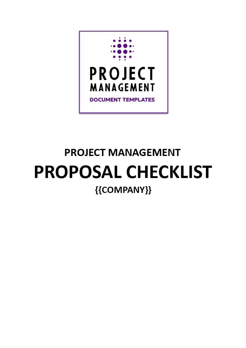 proposal checklist example