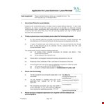 Lease Renewal Extension Application example document template