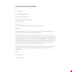 Partnership Termination Letter example document template