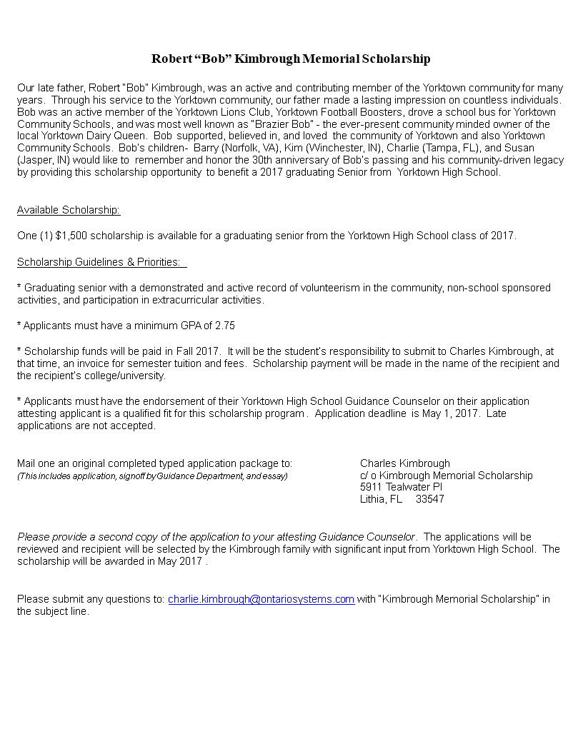 Scholarship Application Template scholarship-application-template