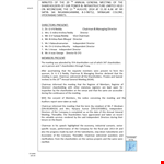 Minutes Of Annual General Meeting Sample example document template