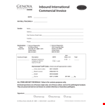 International Commercial Invoice Template Pdf example document template