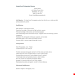 Event Photographer Resume Sample example document template