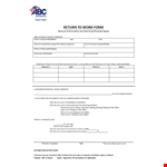 Return to Work Form for Employers - Efficient & Effective Solution for Managing Lifting example document template