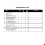 Sample Implementation Plan for Health - Complete Guide example document template