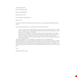 April Employment Termination Letter - Security & Tardiness example document template 