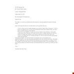 April Employment Termination Letter - Security & Tardiness example document template