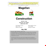 Magellan - Construction for Business and Homes example document template