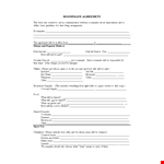 Roommate Agreement Template | Permitted Guests and Roommate Rules example document template