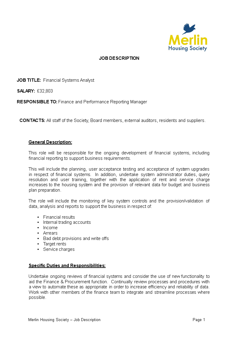 Financial System Analyst Job Description financial-system-analyst-job-description