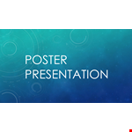 Poster Presentation example document template 
