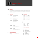 Fresher Resume A example document template