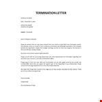 Firing letter example document template
