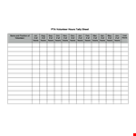 Volunteer Tally Sheet Template example document template