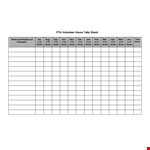 Volunteer Tally Sheet Template example document template 
