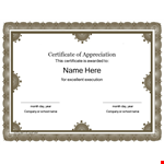 Award Certificate example document template