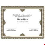 Award Certificate example document template 