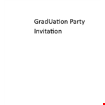 Graduation Invitation Templates example document template