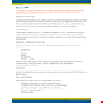 Request for Proposal Template - Streamline Your Process example document template