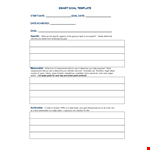 Smart Goals Template - Achieve Daily Success example document template