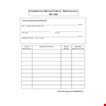 Vehicle Maintenance Log Template - Keep Track of Vehicle Maintenance With Ease example document template