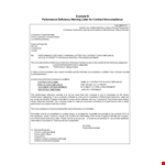 Performance Deficiency Warning Letter For Non Compliance sk example document template