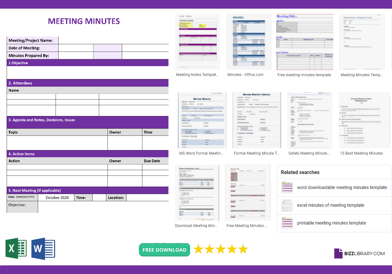 meeting minutes template sample
