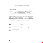 Character Witness Letter - Recommended Individual | Relationship example document template