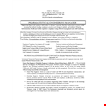 Engineer Resume Sample - Safety & Compliance Engineering example document template