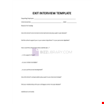 Exit Interview example document template