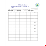 Personal Fitness Calendar | Track Your Steps in Maine example document template