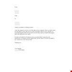 Accepting Job Offer - Formal Job Acceptance Letter example document template