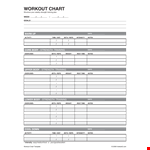Workout Chart example document template