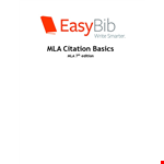 Mla Citation Bibliography Basics example document template