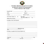 Order Form Template - Simplify Maintenance Requests with our Easy-to-Use Order Form example document template
