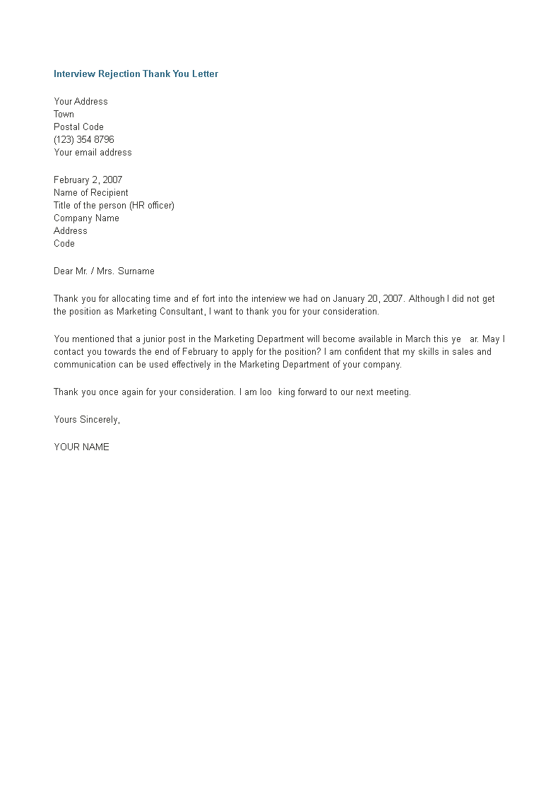 How To Thank Interviewer After Rejection How To Thank Interviewer After Rejection