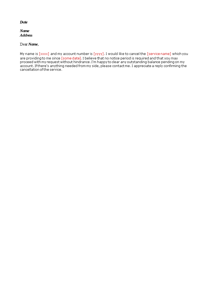 Service Cancellation Letter Template service-cancellation-letter-template