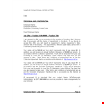 Promotion Letter Template | Employee Promotion Offer example document template