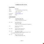 Legal Officer Curriculum Vitae example document template