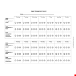 Printable Behavior Management Chart for School: Effective Management for Anger example document template 